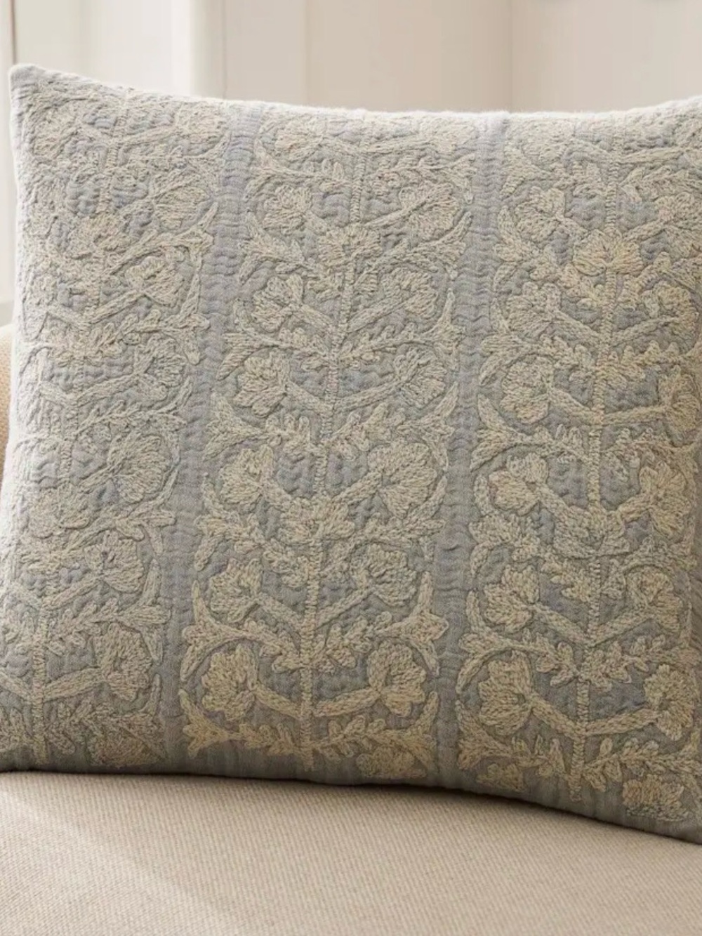 NWOT -TWO West Elm  Embroidered Pillow Covers - 18x18- just delivered this week!